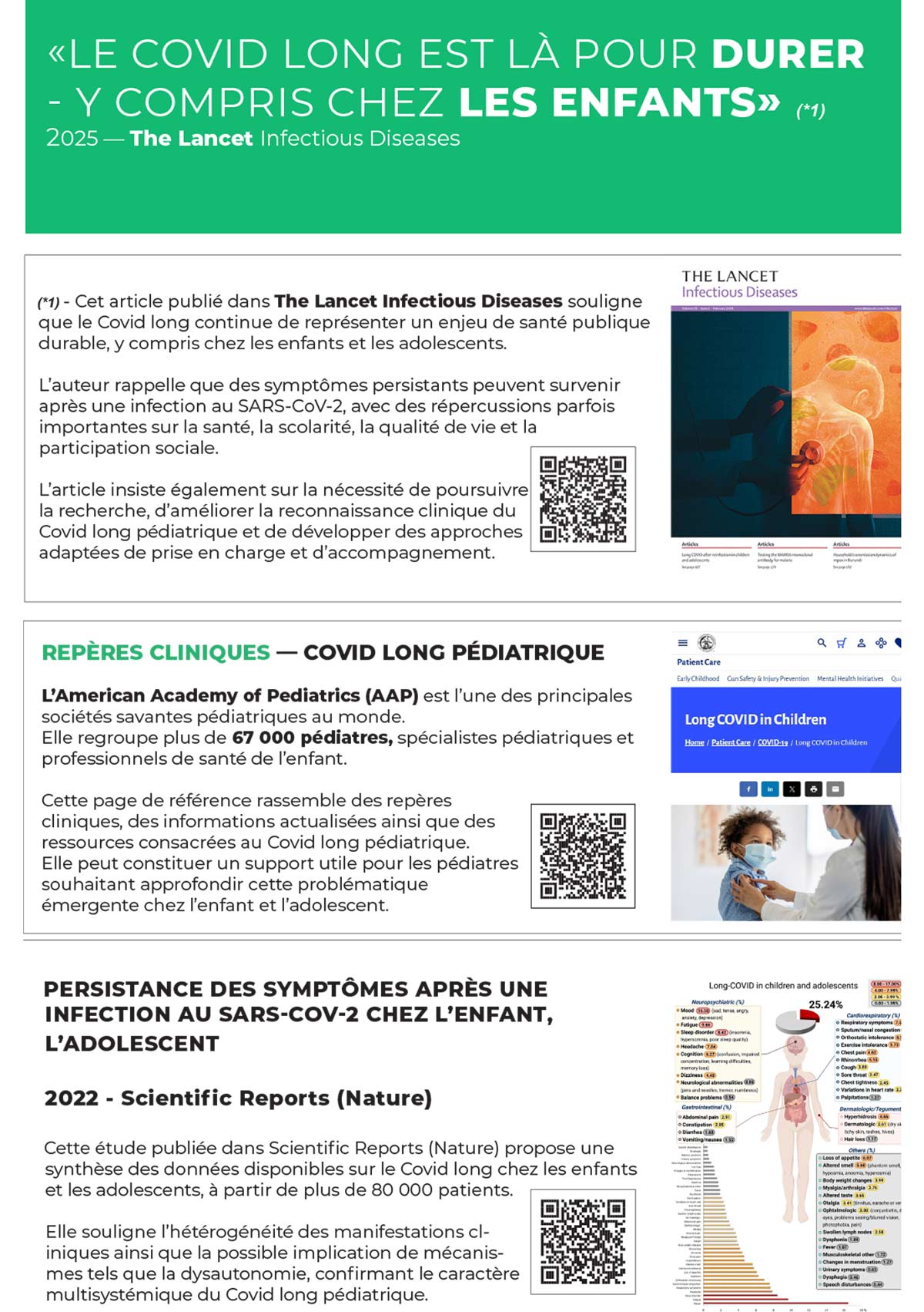 Guide pratique Covid long pédiatrique pour les professionnels de la santé